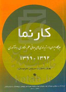 کارنما: جایگاه ایران در رتبه‌بندی جهانی علم، فناوری، و نوآوری ایران 1392 - 1399