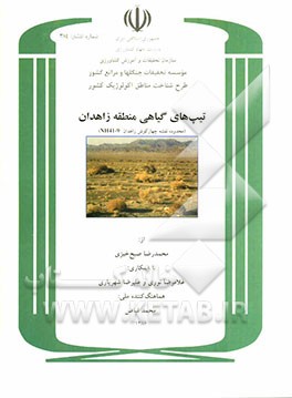 تیپ‌های گیاهی منطقه زاهدان: (محدوده نقشه چهارگوش زاهدان 9-41 NH)