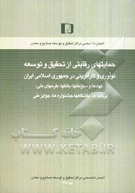 حمایتهای رقابتی از تحقیق و توسعه، نوآوری و کارآفرینی در جمهوری اسلامی ایران (نهادها و سازمانها، بانکها، طرحهای ملی، برنامه‌ها، باشگاهها، ...